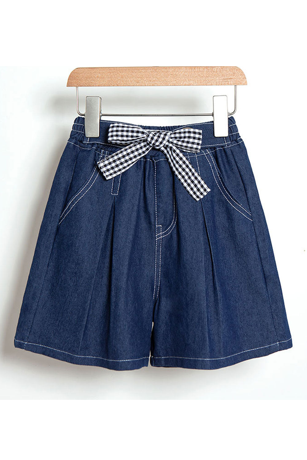 Kids Girls New Summer Culottes Style Bow Jeans Shorts