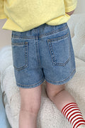 Kids Girls New Fashion Twill Denim Style Casual Summer Shorts