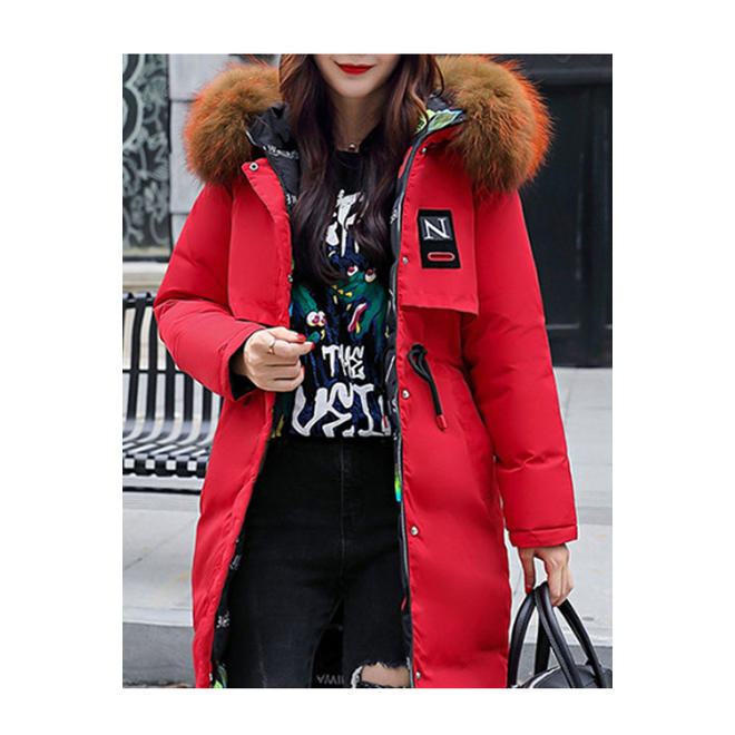 Women Hooded Collar Soft Cotton Padded Winter Jacket