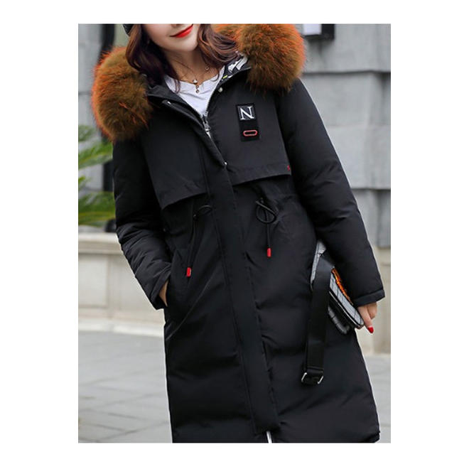 Women Hooded Collar Soft Cotton Padded Winter Jacket