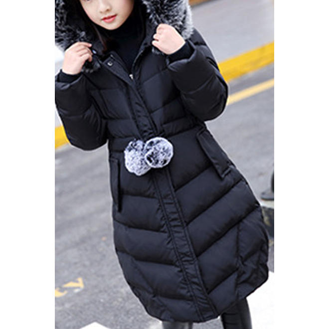 Kids Baby Girls Thickening Warm Long Jacket