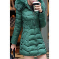 Women High Neck Solid Long Sleeve Jacket