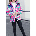 Kids Girls Long Sleeve Autumn Season Camouflage Zipper Hood Style Jacket
