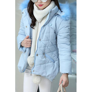 Kids Baby Girls Collar Neck Warm Winter Thick Jacket