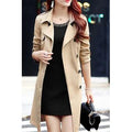 Women Elegant Solid Color Waist Bow Autumn And Winter Coat