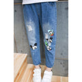Kids Girls Cartoon Printed Stylish jeans