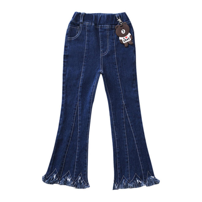 Kids Girls Adorable Bell Bottom Style Jeans