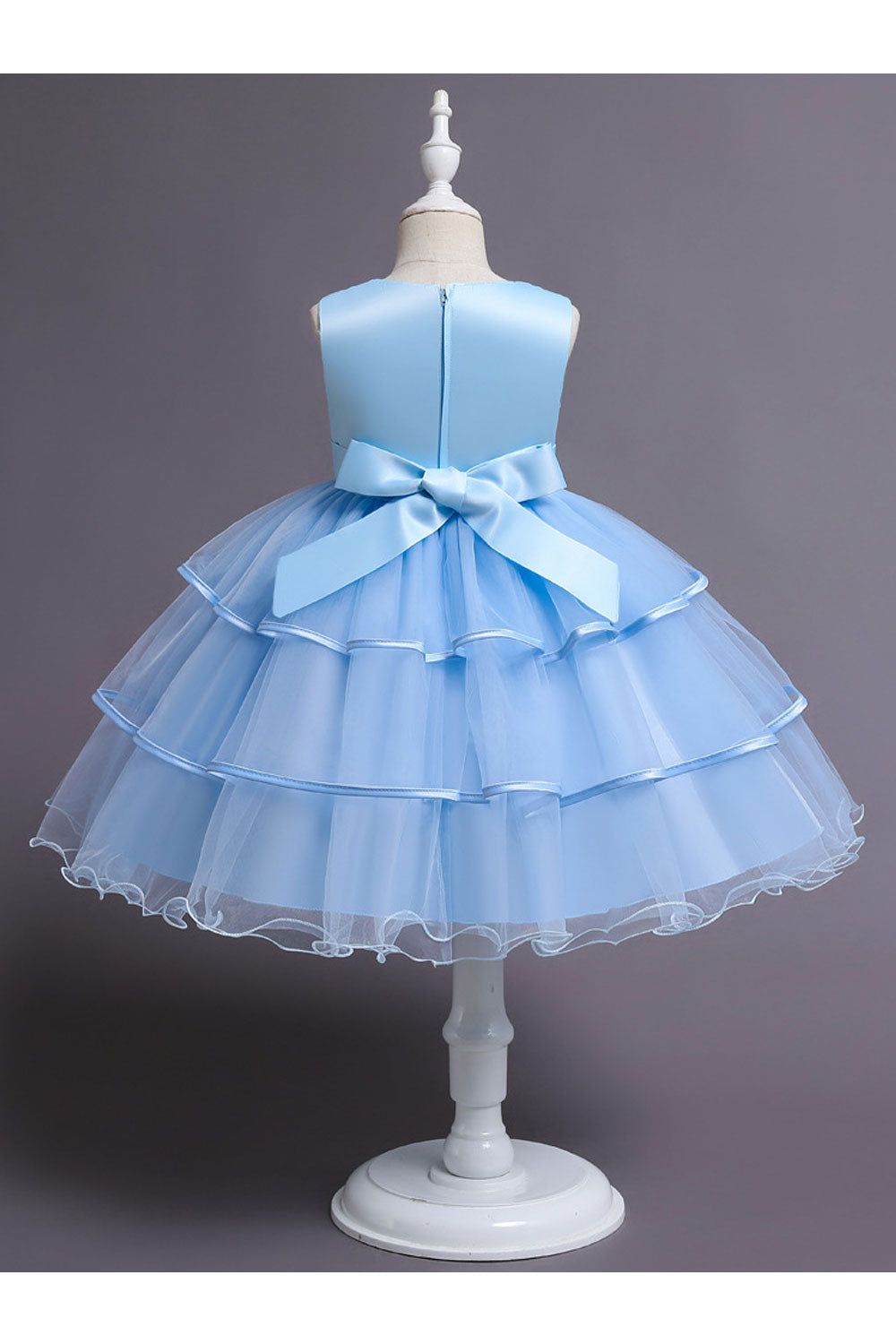 Kids Girls Flower Bust Sleeveless Beautiful Dress