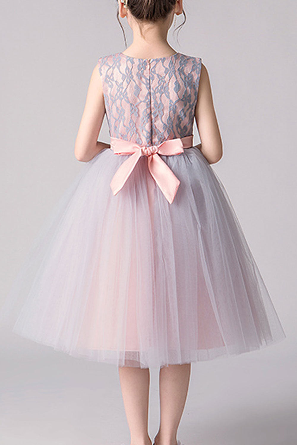 Kids Girls Princess Skirt Bow Decorated Sleeveless Dress