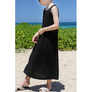 Kids Girls Simple Solid Colored Sleeveless Lightweight Tremendous Superb Dress