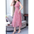 Women V-Neck Cap Sleeve Holiday Dress