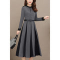 Women Slim Fit Long Sleeved Elegant Dress