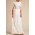 Women Plus Elbow Sleeve Off Shoulder Tremendous Printed Pattern Long Length Lightweight Dress