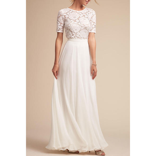 Women Plus Elbow Sleeve Off Shoulder Tremendous Printed Pattern Long Length Lightweight Dress