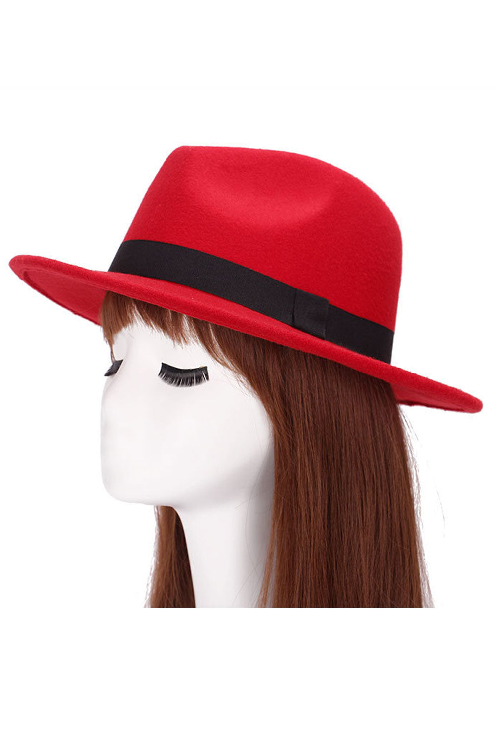 Women Ribbon Decorated Imitation Wool Warm Beret Hat