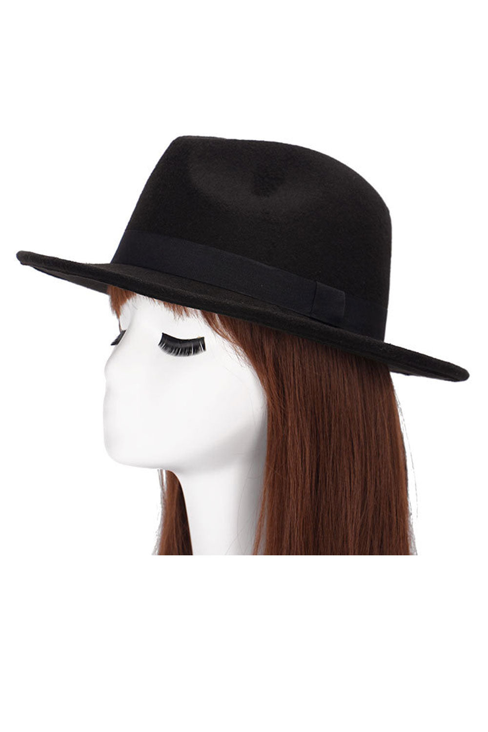 Women Ribbon Decorated Imitation Wool Warm Beret Hat
