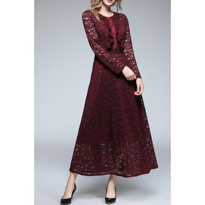 Junior Elegant Mid Length Half Sleeve Tremendous Solid Colored Breathable Dress