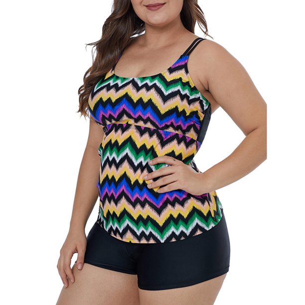 Women Printed Double Strap Adjustable Swimwear
