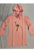 Women Excellent Flamingo Floral Stitched Design Lovely Long Sleeve Warm Hoodie