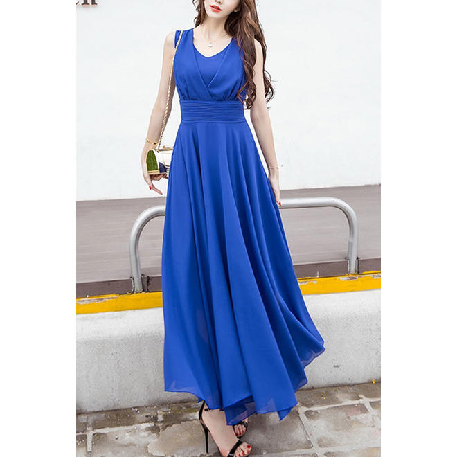 Women Scoop Neck Swing Party Dress