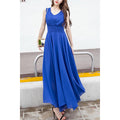 Women Scoop Neck Swing Party Dress