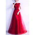 Women Beautiful Embroidery Cup Shoulders Long Dress