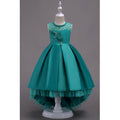 Kids Girls Smooth Skirt Sleeveless Elegant Princess Solid Pattern Superb Dress