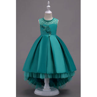 Kids Girls Smooth Skirt Sleeveless Elegant Princess Solid Pattern Superb Dress
