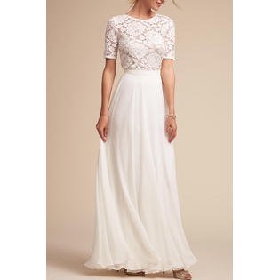Women Short Sleeves Beautiful Lace Embroidered Thin Skirt Cool Dress