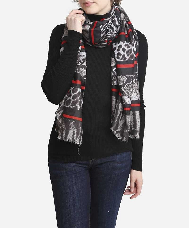 Women's Fashion Animal Print Skinny Scarf