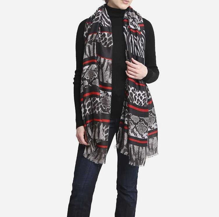 Women's Fashion Animal Print Skinny Scarf