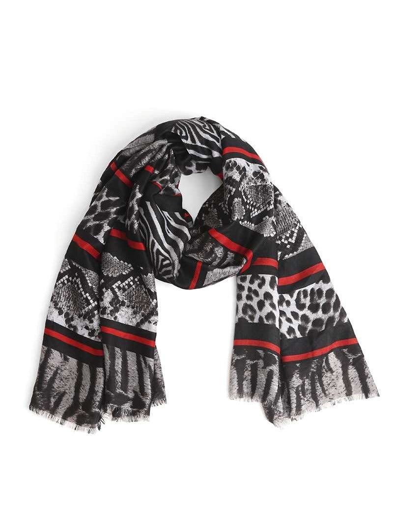 Women's Fashion Animal Print Skinny Scarf