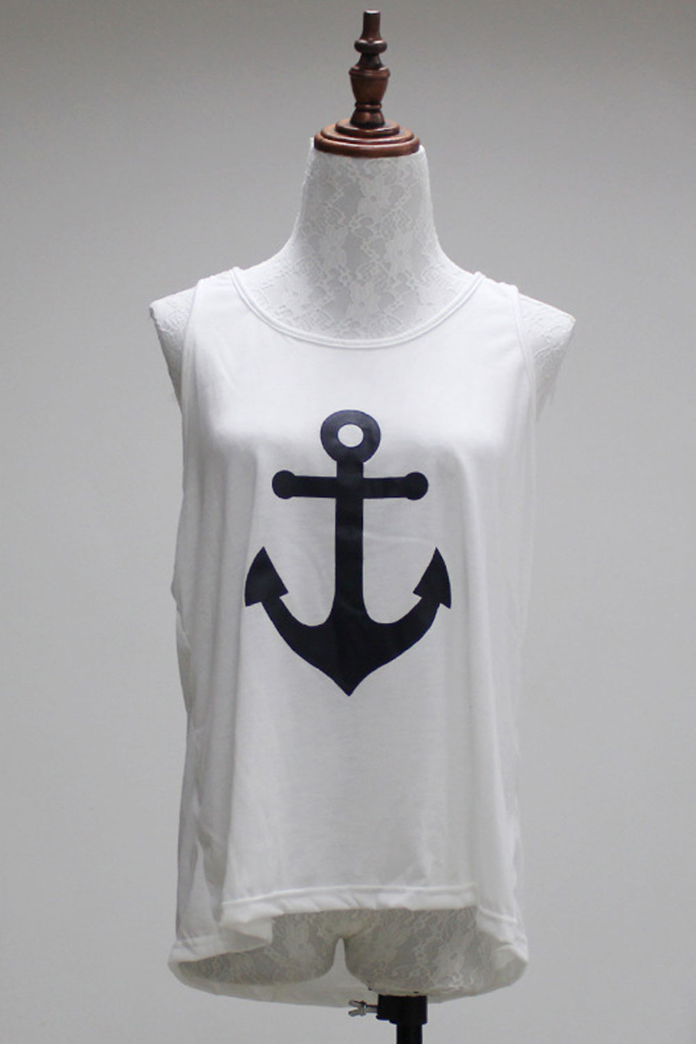 Women Sleeveless Round Neck Loose Waist Casual Wearing Shirt