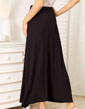 Women's Double Take Full Size Soft Rayon Drawstring Waist Maxi Skirt Rayon