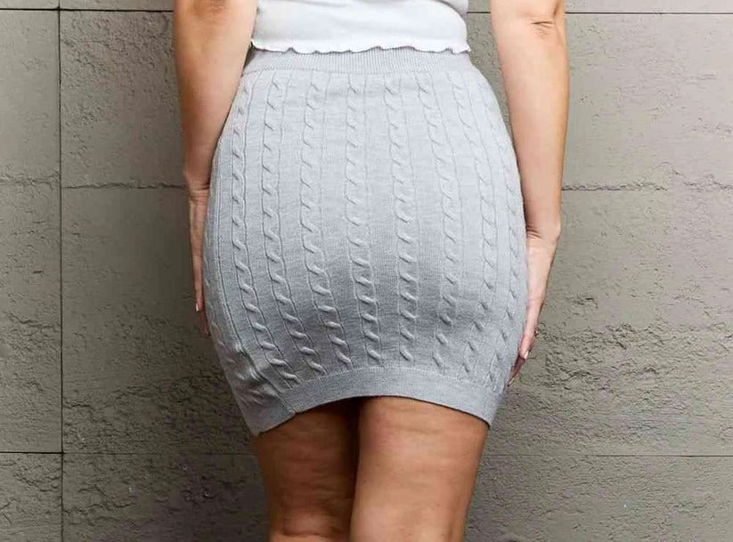Women's HIDDEN Cable-Knit Sweater Mini Skirt