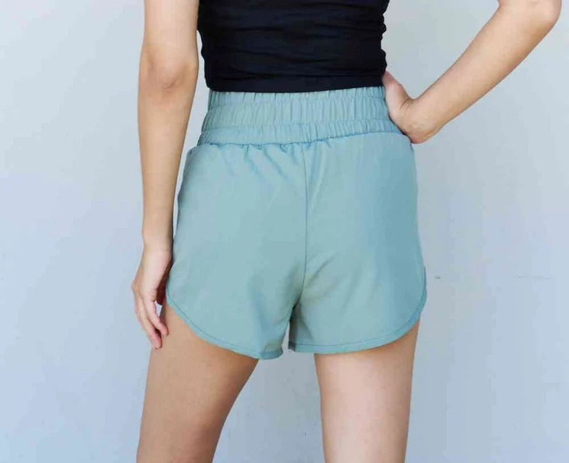 Women's Ninexis Stay Active High Waistband Active Shorts in Pastel Blue
