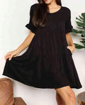 Women's Double Take V-Neck Flounce Sleeve Tiered Dress