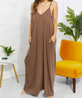 Women's Zenana Full Size Beach Vibes Cami Maxi Dress in Mocha