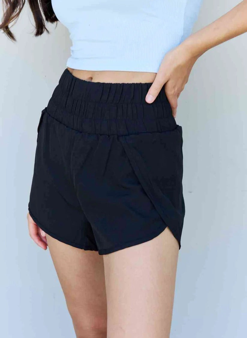 Women's Ninexis Stay Active High Waistband Active Shorts in Black