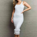 Women's HIDDEN No Doubts Sleeveless Bodycon Ruffle Midi Dress