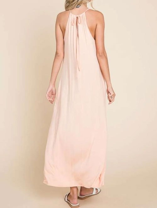 Women's Culture Code Full Size Tie Back Maxi Cami Dress