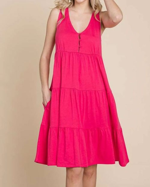 Women's Culture Code Racerback Tiered Tank Dress
