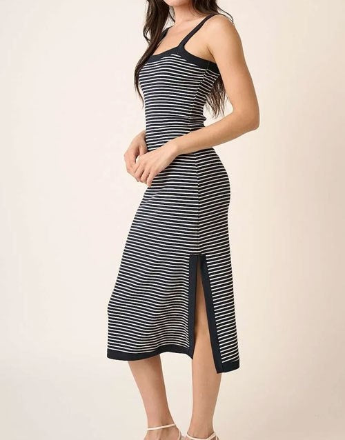 Women's Mittoshop Contrast Striped Midi Cami Dress