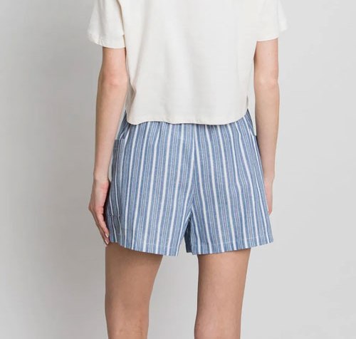 Women's Cotton Bleu by Nu Label Yarn Dye Striped Shorts