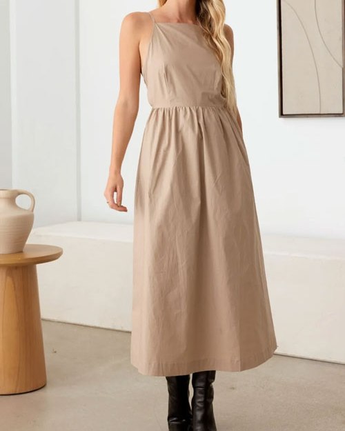 Women's LE LIS Tie Back Backless Cami Dress
