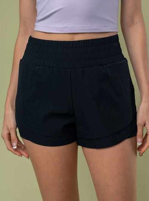 Women's White Birch Full Size High Waisted Knit Shorts