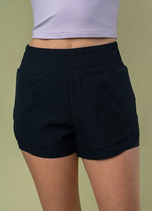 Women's White Birch Full Size High Waisted Knit Shorts