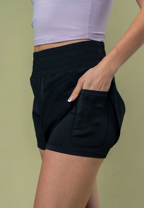 Women's White Birch Full Size High Waisted Knit Shorts