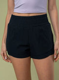 Women's White Birch Full Size High Waisted Knit Shorts