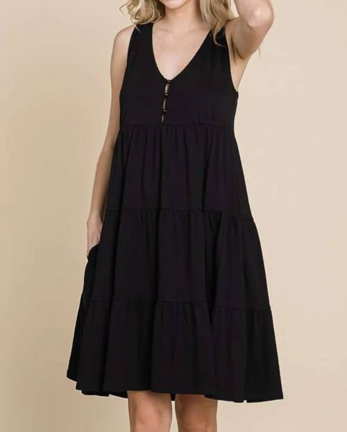 Women's Culture Code Racerback Tiered Tank Dress